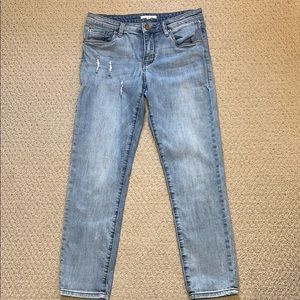 Women's boyfriend cut Blue Jeans
